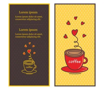 Title: Сafe menu design illustrated a cup of coffee. Stock Illustration