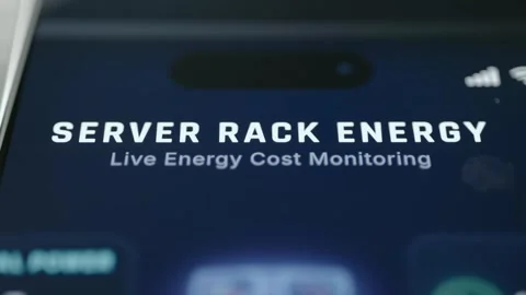 Title Screen For Live Server Rack Energy Monitoring 4K Stock Footage 341861457