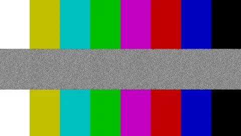 Title space, white space to write on TV TEST PATTERN vertical lines, static t Stock Illustration