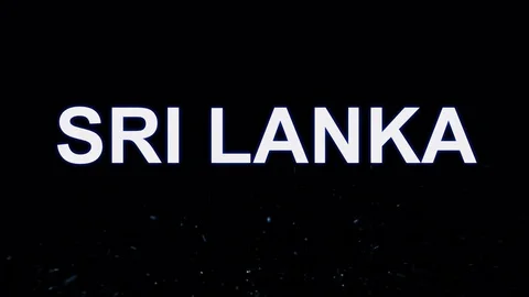Title SRI LANKA arises from blue water. Transparent alpha channel. 3D rendering Stock Footage