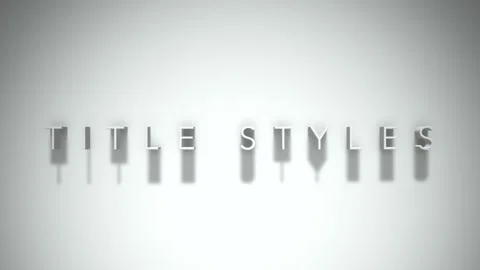 Title styles 3D title animation white text on a white background Stock Footage 299421983
