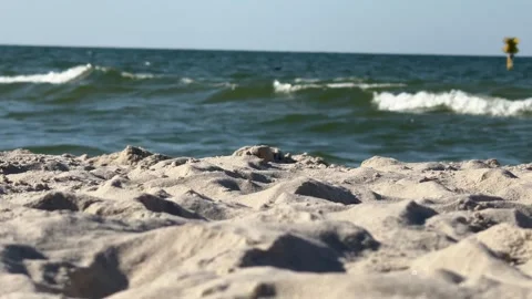 Title Vacation at the Beach in Łeba, Sunny Day by the Baltic Sea Stock Footage 281905357