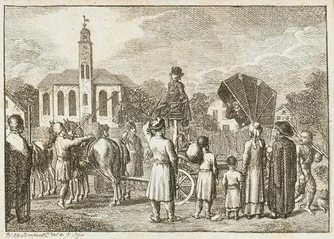 Title Vignette for Schulz' 'Voyage'. Daniel Nikolaus Chodowiecki (Germany, .. Stock Illustration