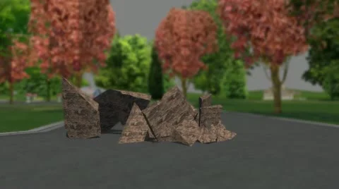 Title Wall Fall Stock Footage 11361327