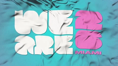 Title: Wave flag animation MIAMI 2026 Host city, USA 2026. Stock Footage 321013237