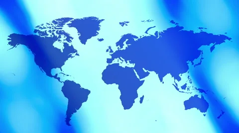 Title world map blue background 4k | Stock Video | Pond5