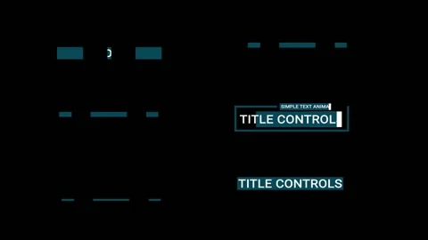 TitleControls+MOGRT After Effects stock