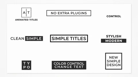 Titles 스톡 After Effects