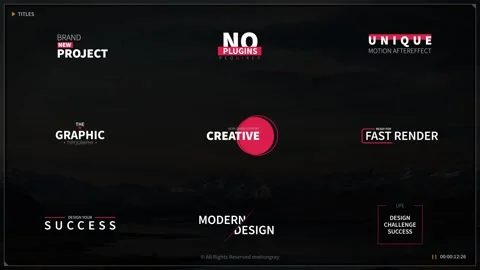 The Titles Stock After Effects