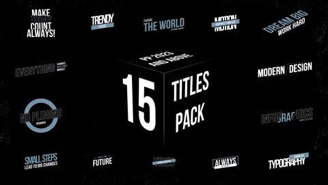 Titles Stockmateriaal After Effects