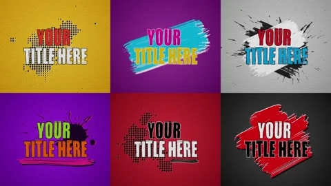After Effects: Titles With Brush Backgrounds #267973516