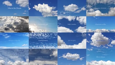 Titles in the Clouds 스톡 After Effects