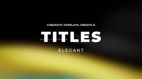 Titles Elegant Cinematic 2 Stockmateriaal After Effects