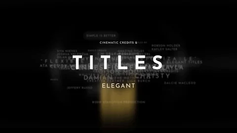 Titles Elegant Cinematic Stock After Effects