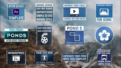 Titles for Icons Stockmateriaal After Effects