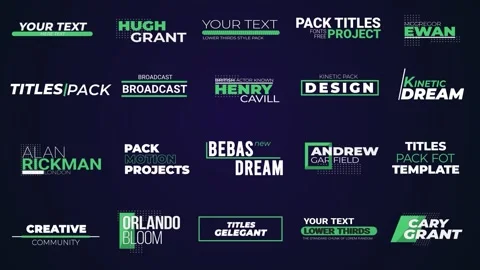 Titles Pack ~ After Effects Project ~ AE #254361683 | Pond5