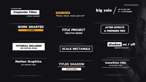 Titles Shadow Stock After Effects