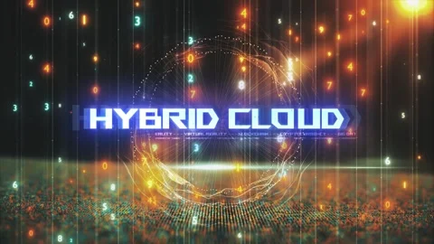 Titles from Technological Concepts in Digital Environment Hybrid Cloud Stock Footage 286338126