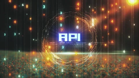 Titles from Technological Concepts in Digital Environment Api Stock Footage 286338165