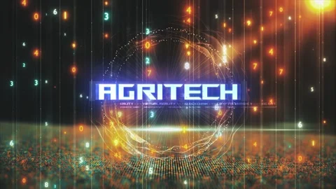 Titles from Technological Concepts in Digital Environment Agritech Stock Footage 286338204