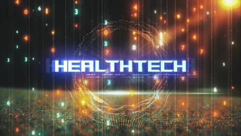 Titles from Technological Concepts in Digital Environment Healthtech Stock Footage 286338214