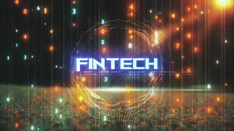 Titles from Technological Concepts in Digital Environment Fintech Video stock 286338215