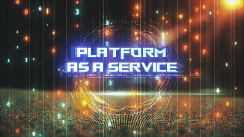 Titles from Technological Concepts in Digital Environment Platform As A Serv Stock Footage 286338242