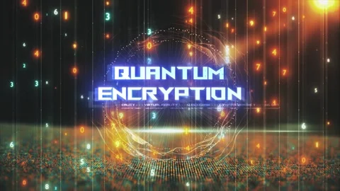 Titles from Technological Concepts in Digital Environment Quantum Encryption Stock Footage 286338247