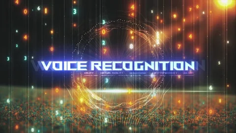 Titles from Technological Concepts in Digital Environment Voice Recognition Stock Footage 286338283