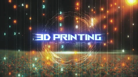 Titles from Technological Concepts in Digital Environment 3D Printing Stock Footage 286338320
