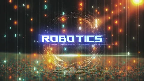 Titles from Technological Concepts in Digital Environment Robotics Stock Footage 286338331