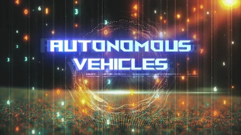 Titles from Technological Concepts in Digital Environment Autonomous Vehicle Stock Footage 286338384
