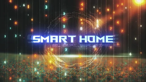 Titles from Technological Concepts in Digital Environment Smart Home Stock Footage 286338389