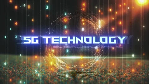 Titles from Technological Concepts in Digital Environment 5G Technologoy Stock Footage 286338393