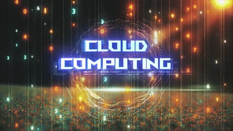 Titles from Technological Concepts in Digital Environment Cloud Computing Video stock 286338427