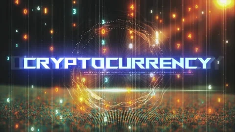 Titles from Technological Concepts in Digital Environment Cryptocurrency Stock Footage 286338435