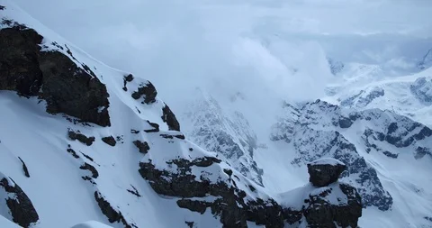 Titlis adventure in Alps cliff Stock Footage 85811897