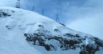 Titlis cliff panorama view from cablecar Stock Footage 85768832