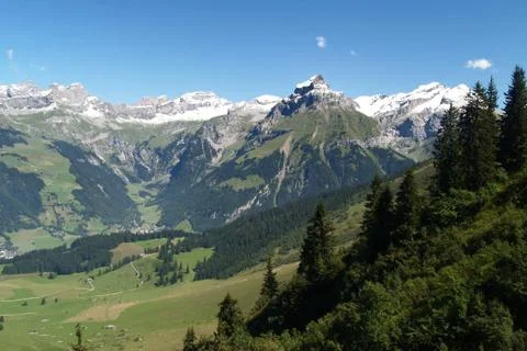 Titlis mountain landscape Stock Photos