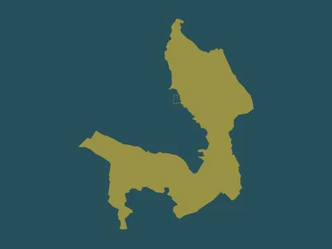 Tivat, Montenegro. Solid color shape Stock Illustration