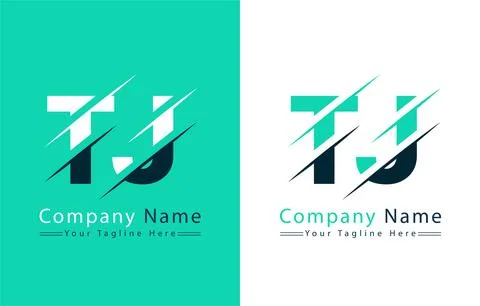 TJ Letter Logo Vector Design Concept Elements Stock Illustration