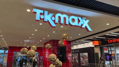 Tk Maxx storefront logo Stock Footage 255566403