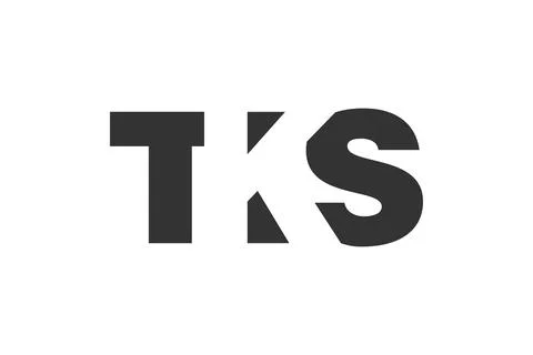 TKS logo design. Initial letter T K S bold font style for tech startups, co.. Stock Illustration