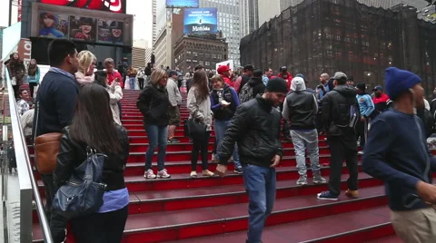 TKTS pavilion in Times Square Stock Footage 50114387