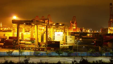 T/L 5K Representative harbor industry in South Korea 動画素材 163999565