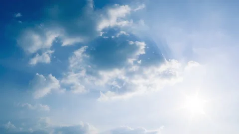 T/L Beautiful clean sky moving clouds Stock Footage 162590328