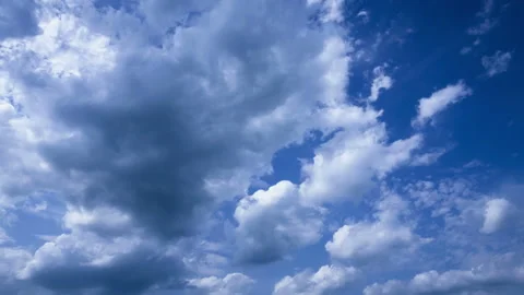 T/L Beautiful clouds moving at full frame left to right on the sky Stock Footage 162587848