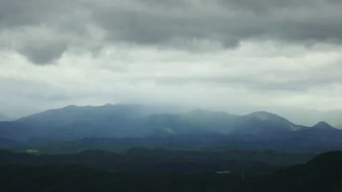 T/L Beautiful clouds moving over the mountain in asia Stock Footage 162602430