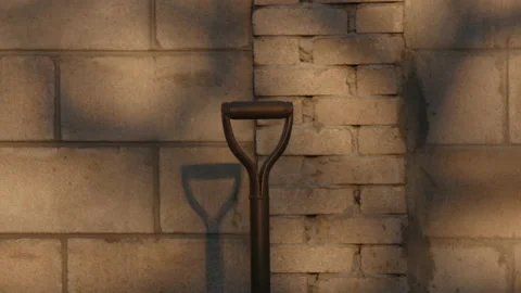 T/L Beautiful shadow change at evening with shovel shot in time lapse Video stock 162595367