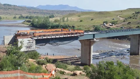 TL Composite Bridge Deck Construction 01 NTSC Stock Footage 164368944